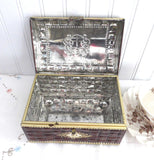 Tea Tin Treasure Chest Tin Canister 1960s Biscuit Tin Cookie Tin Coat Of Arms Crest