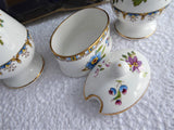 Royal Grafton Malvern 4 Piece Salt Pepper Mustard 1970s Cruet Set Condiments