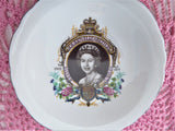 Royal Grafton Dish Queen Elizabeth II Silver Jubilee 1977 Souvenir Plate Teabag Caddy