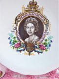 Royal Grafton Dish Queen Elizabeth II Silver Jubilee 1977 Souvenir Plate Teabag Caddy