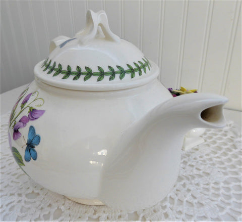 Portmerion Botanic Garden Sweet Peas Large Teapot 1980s England 34 Oun –  Antiques And Teacups