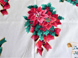 Cut And Sew Christmas Panel Appliques Wamsutta Wreath Roses Holly 1 Panel