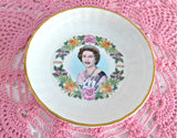 Dish Queen Elizabeth II Coalport 1986 Souvenir Plate Teabag Caddy Ring Dish