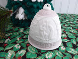 Lladro Christmas Bell 1991 Nativity Snow Scene Lavender Christmas Star Annual Bell In Box