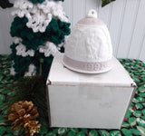 Lladro Christmas Bell 1991 Nativity Snow Scene Lavender Christmas Star Annual Bell In Box