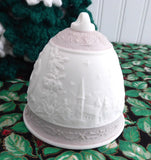 Lladro Christmas Bell 1991 Nativity Snow Scene Lavender Christmas Star Annual Bell In Box