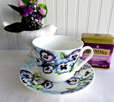 Purple Pansies Coffee Mug