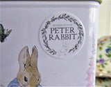 Tea Tin Beatrix Potter Peter Rabbit Empty Tea Canister Flopsy Bunnies Benjamin Bunny