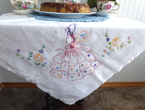 Crinoline lady embroideries and some vintage haberdashery