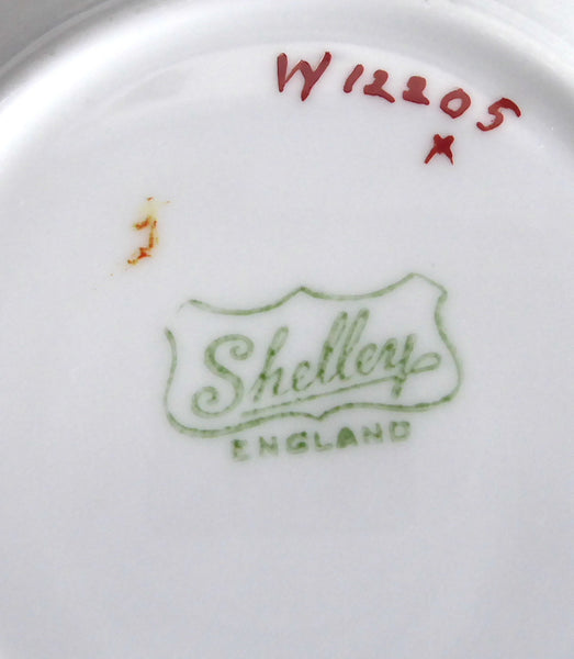 Shelley Art Deco Saucer Only Berries Regent Shape Red Yellow Grey 1930 ...